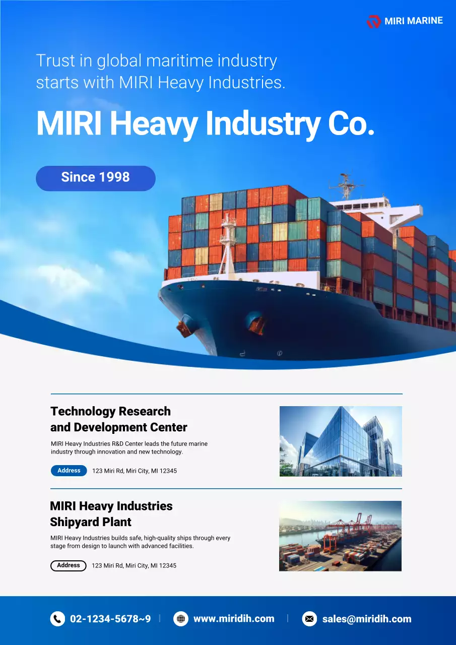 promosi maritim modern biru