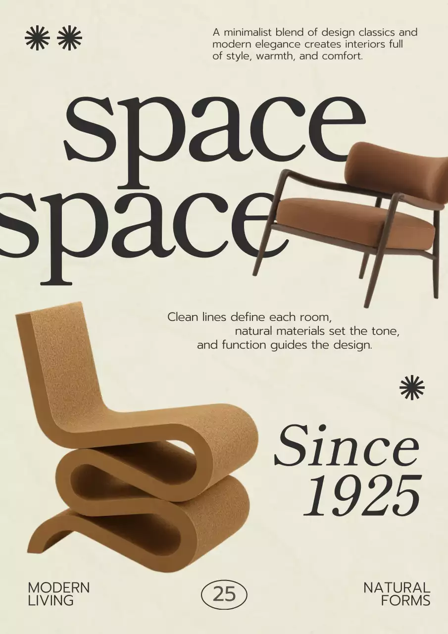 beige minimalist furniture advertisement