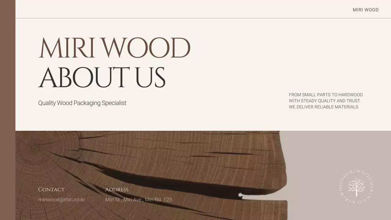 informasi bisnis minimal berwarna coklat