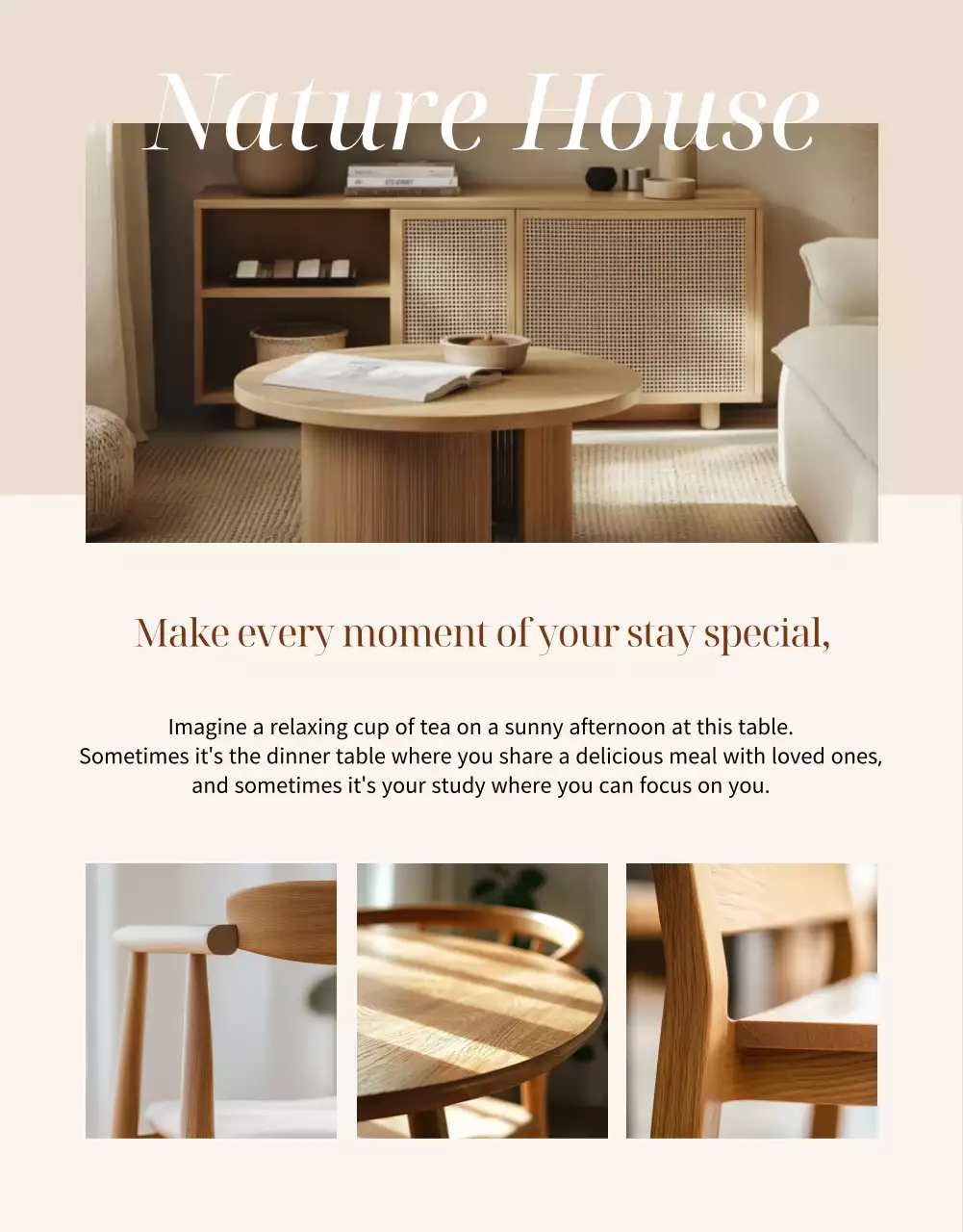 beige minimalist furniture template