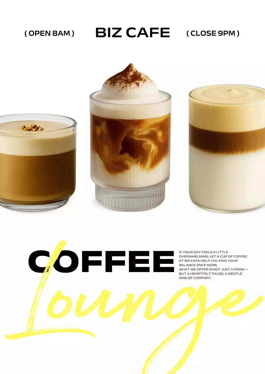베이지 모던 커피 광고