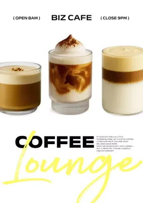 베이지 모던 커피 광고