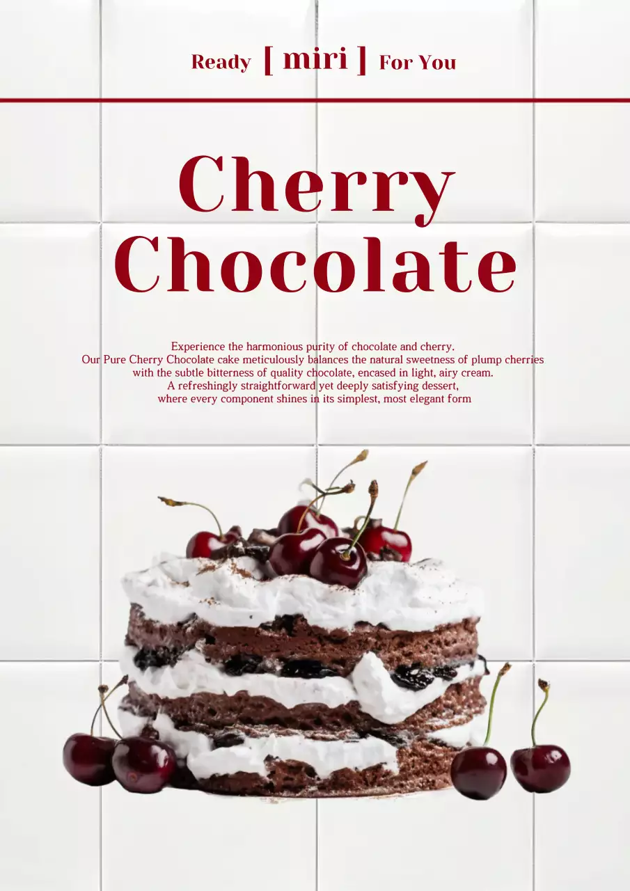 흰색 심플 디저트 광고