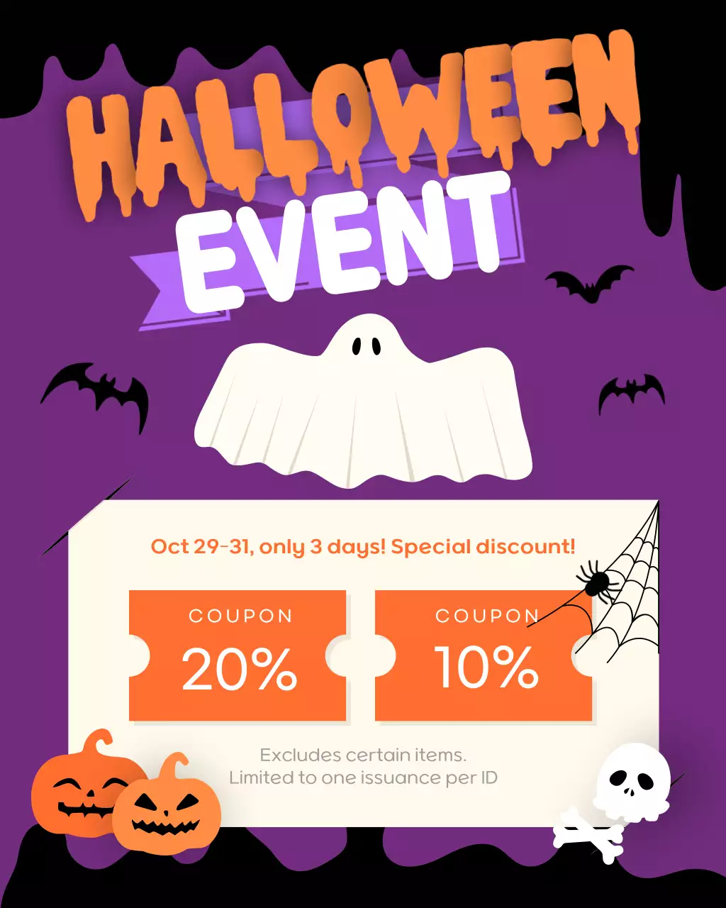 purple spooky Halloween promotion