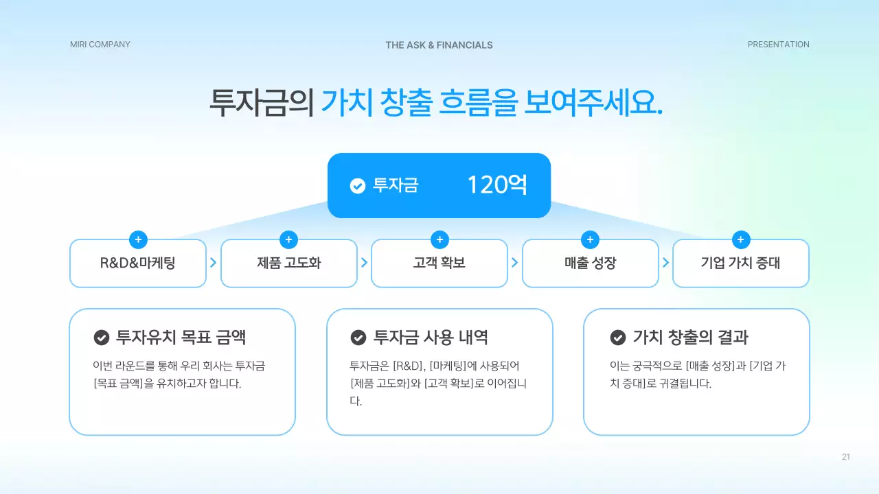 하늘색 깔끔 스타트업 설명서