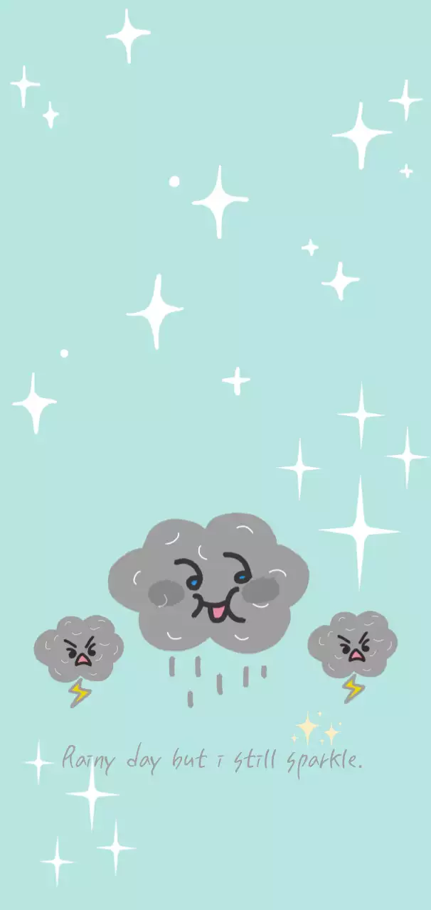 mint cute weather card