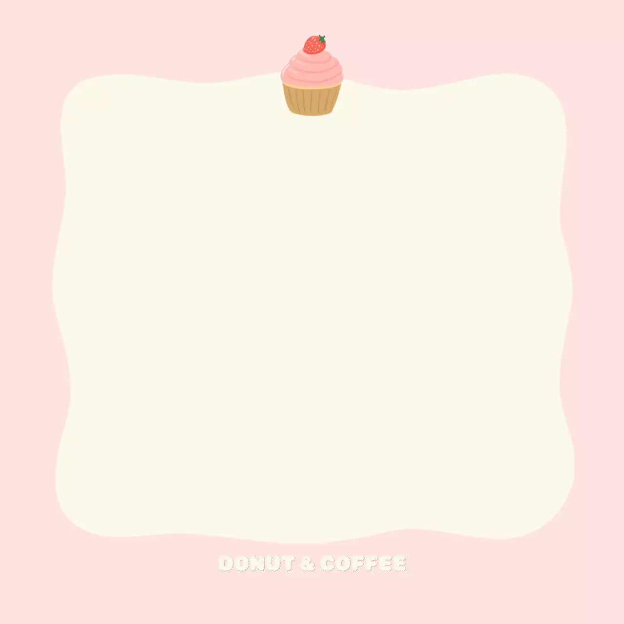 핑크 심플 디저트 메뉴