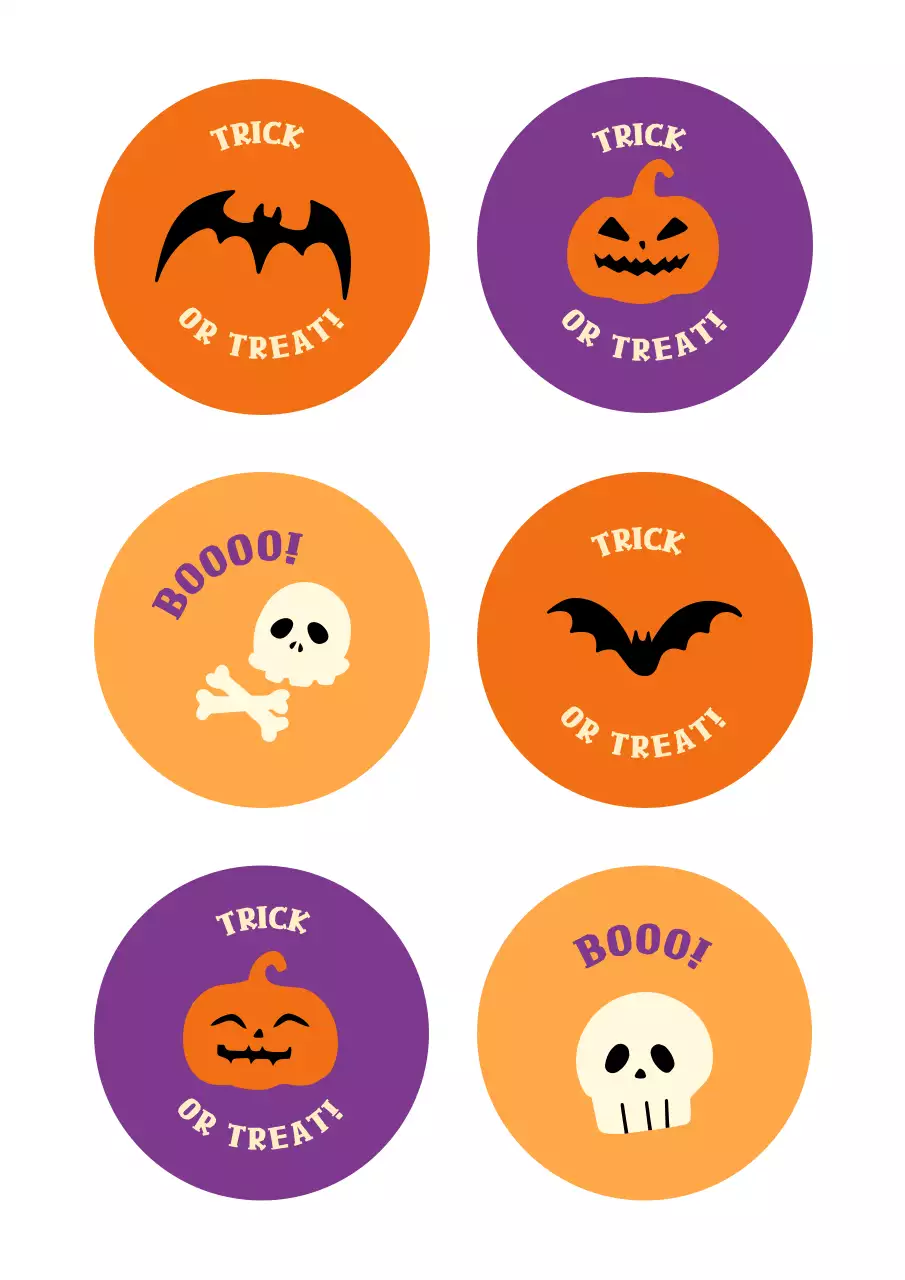 Con ma Halloween cổ điển màu cam