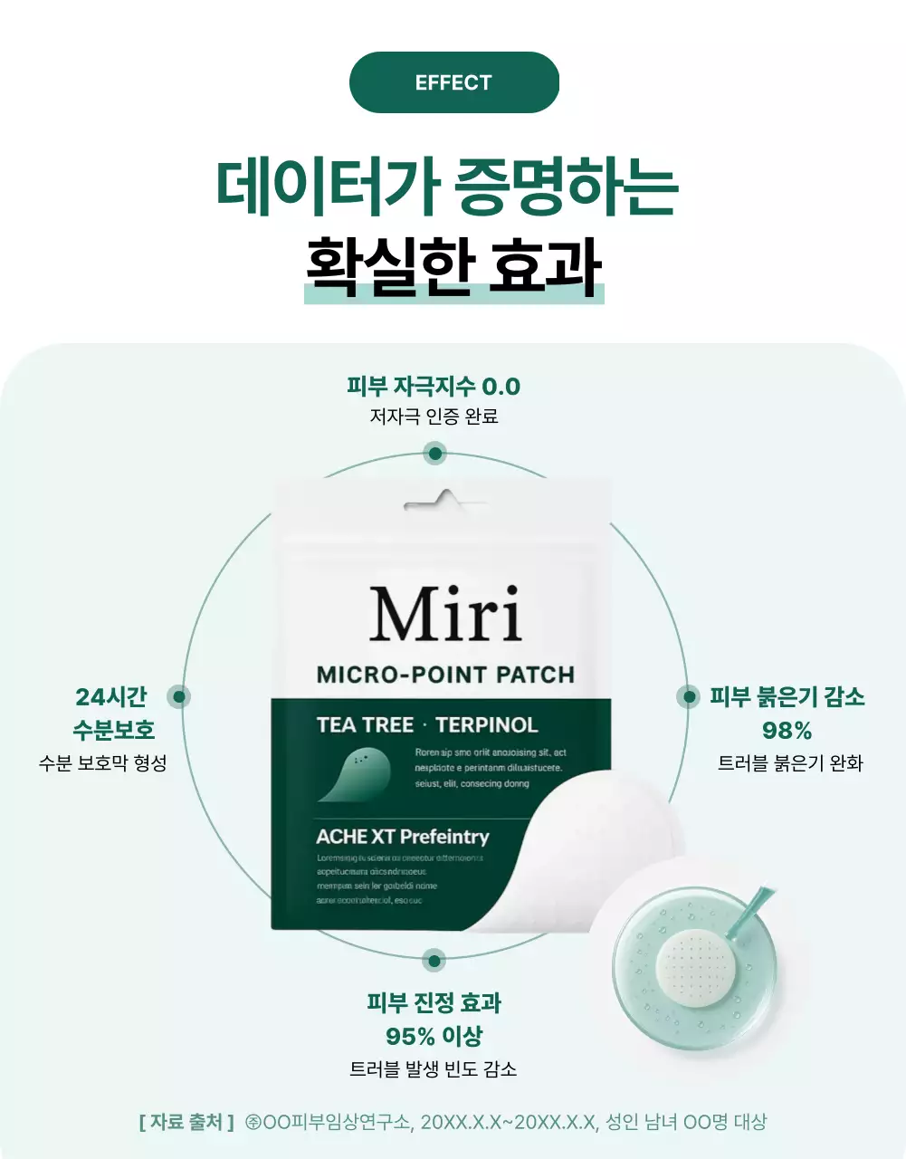 민트 모던 피부관리 제품 홍보