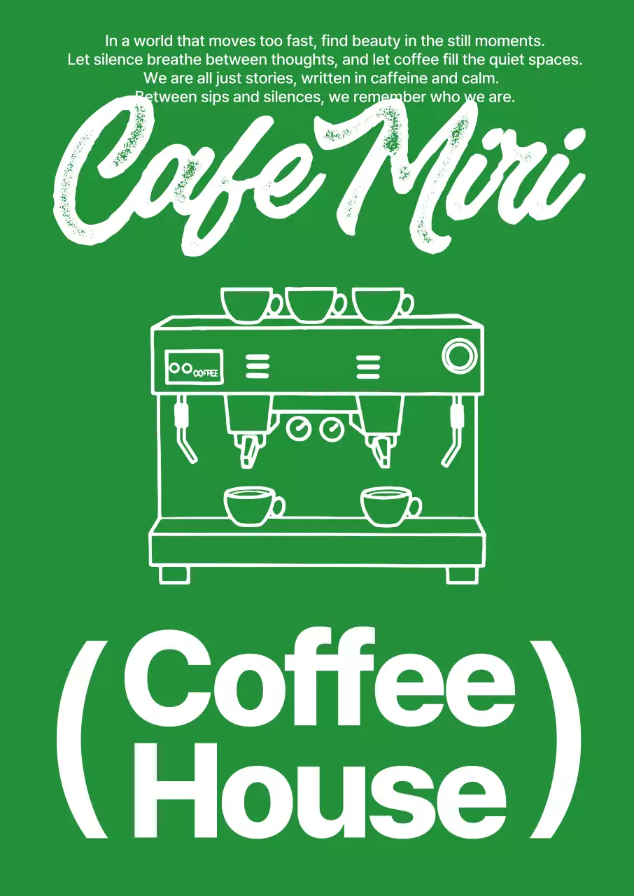 초록 모던 카페 홍보