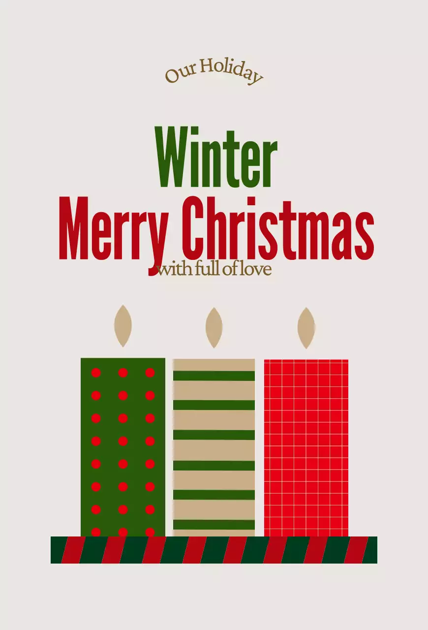 Green Simple Christmas Card