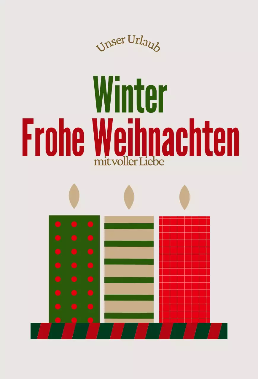 Grüne einfache Weihnachtskarte