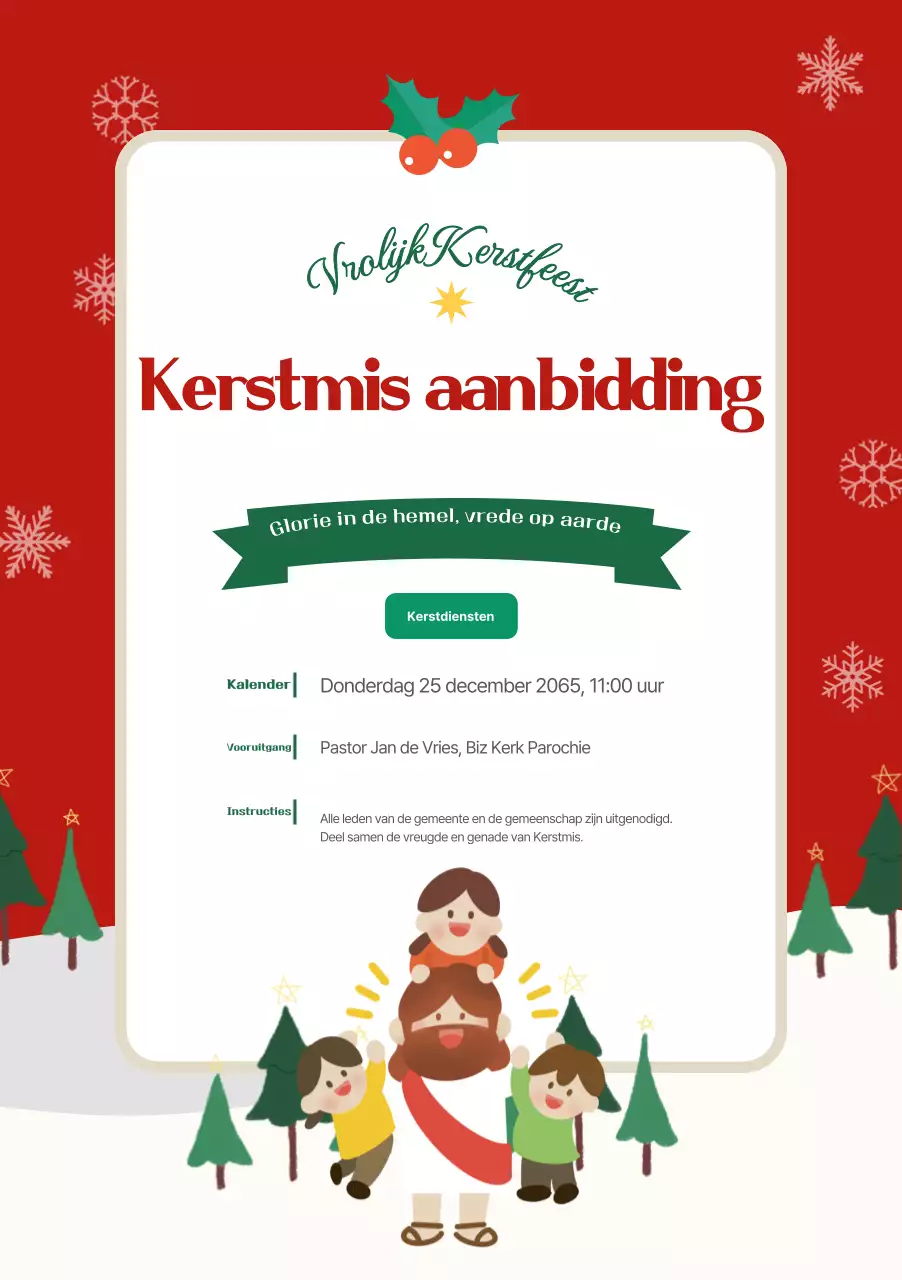 Rode traditionele kerstdienstgids