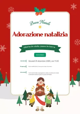 Guida al servizio natalizio tradizionale rosso