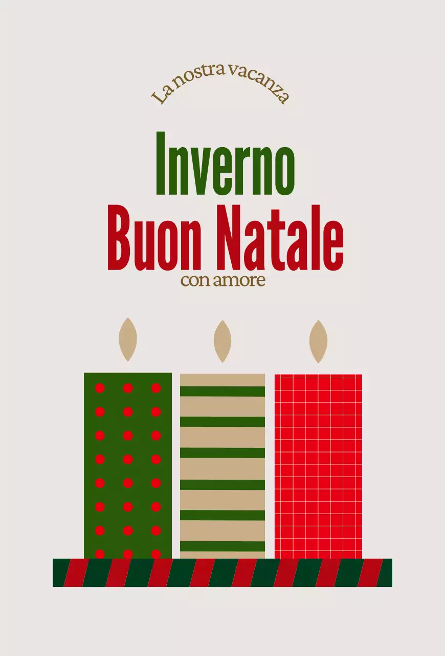 Biglietto di Natale semplice verde