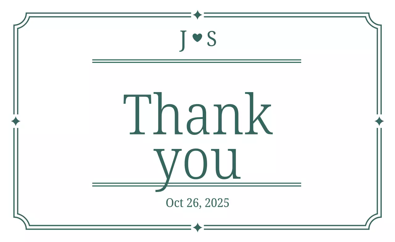 Cartão de agradecimento simples cinza