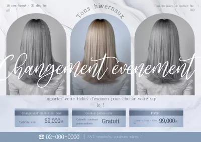 Événement de coiffure moderne grise