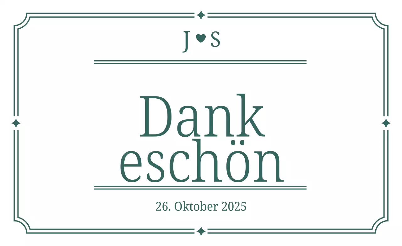 Schlichte Dankeskarte in Grau