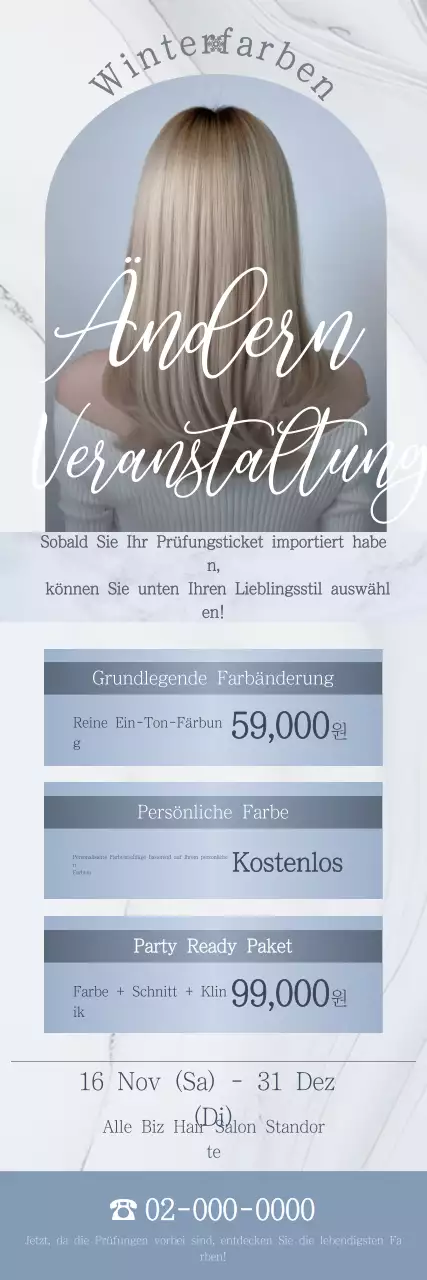 Graue moderne Frisuren-Event