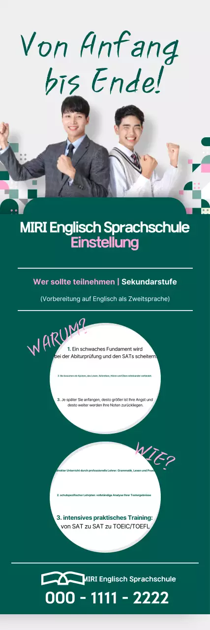 Rekrutierung der Green Modern English Academy