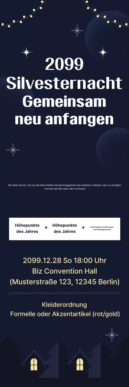 Informationen zur Navy Modern-Jahresabschlussveranstaltung