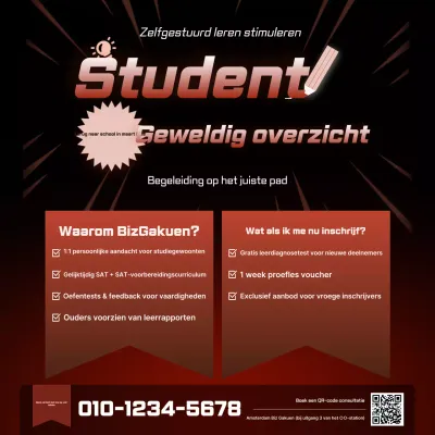 Rood gemarkeerde wervingskennisgeving van de academie