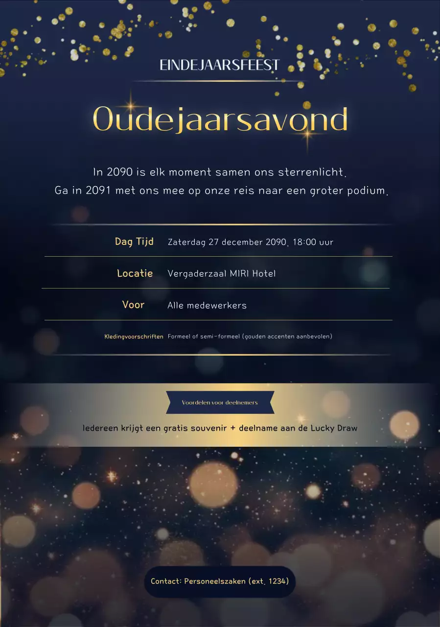 Luxe marineblauw eindejaarsfeest