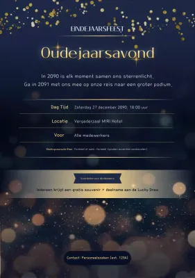 Luxe marineblauw eindejaarsfeest