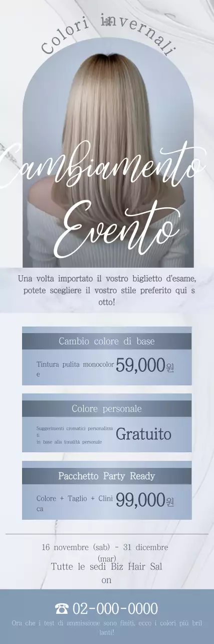 Evento di acconciatura moderna grigia