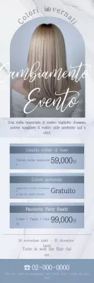 Evento di acconciatura moderna grigia