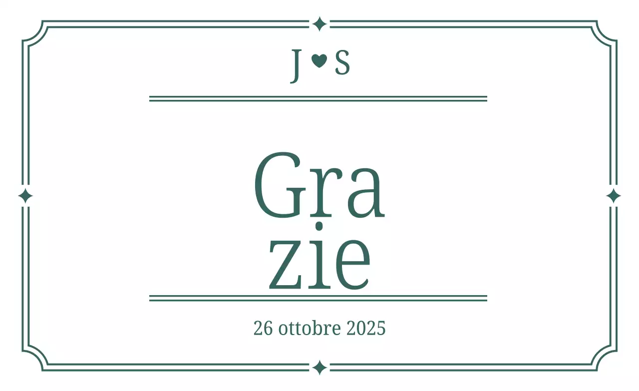 Biglietto di ringraziamento semplice grigio