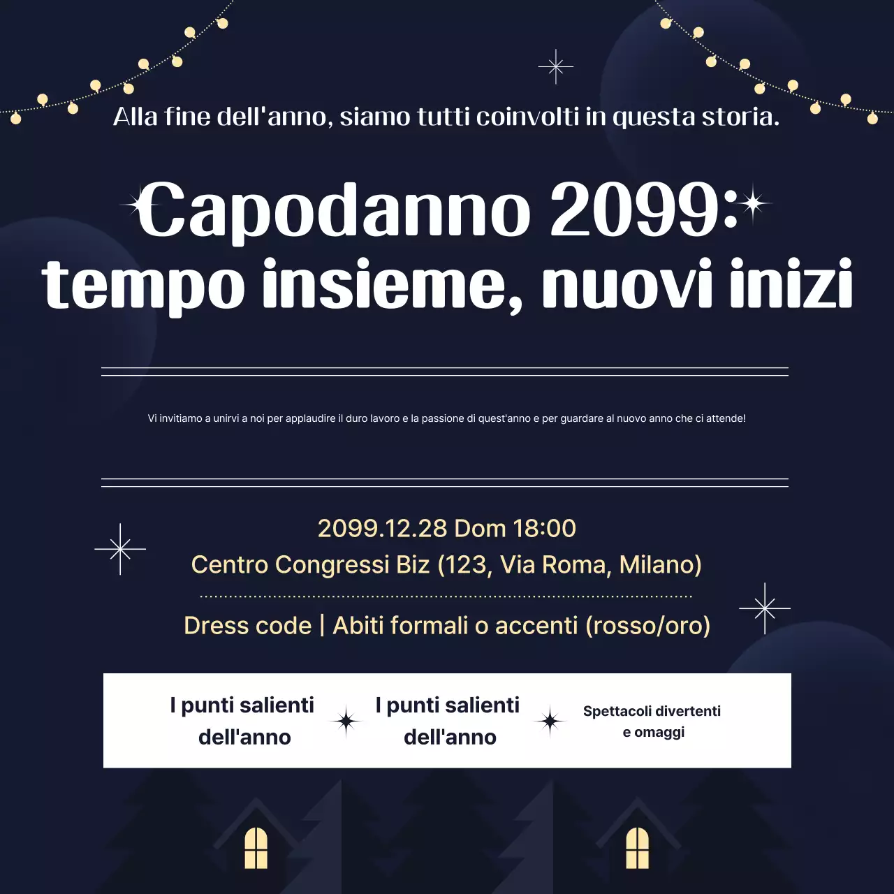 Informazioni sull'evento di fine anno della Navy Modern