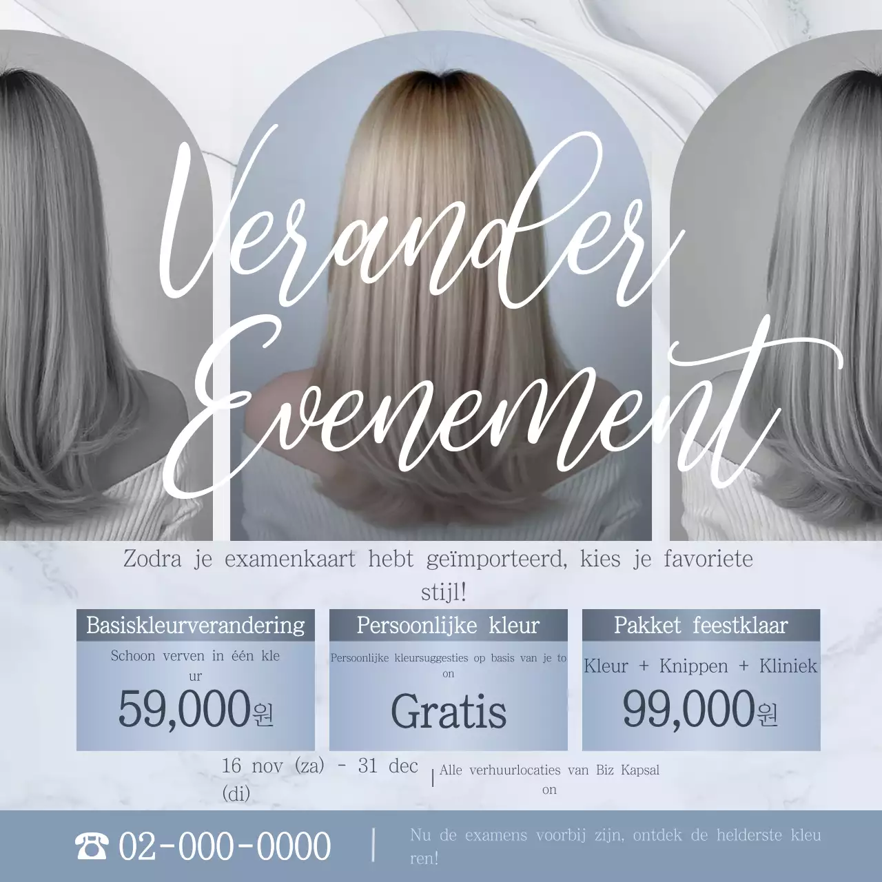 Grijs Modern Kapsel Evenement