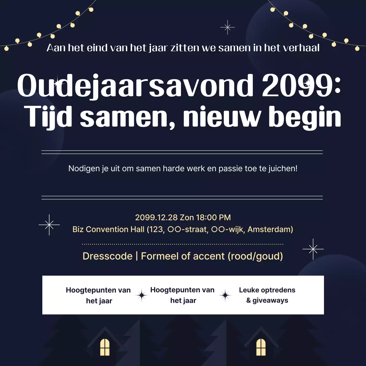 Informatie over het Navy Modern eindejaarsevenement