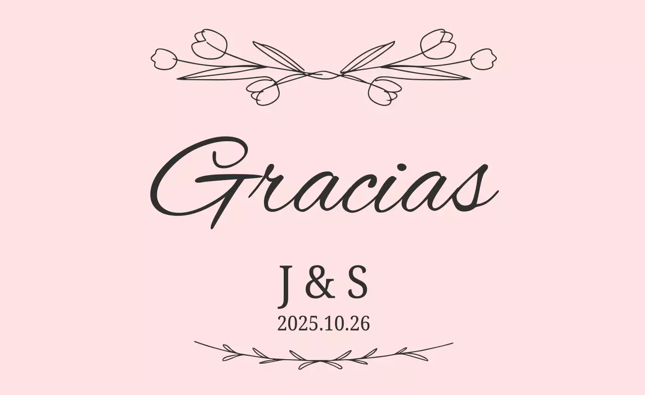 Recuerdo de boda sencillo de color rosa