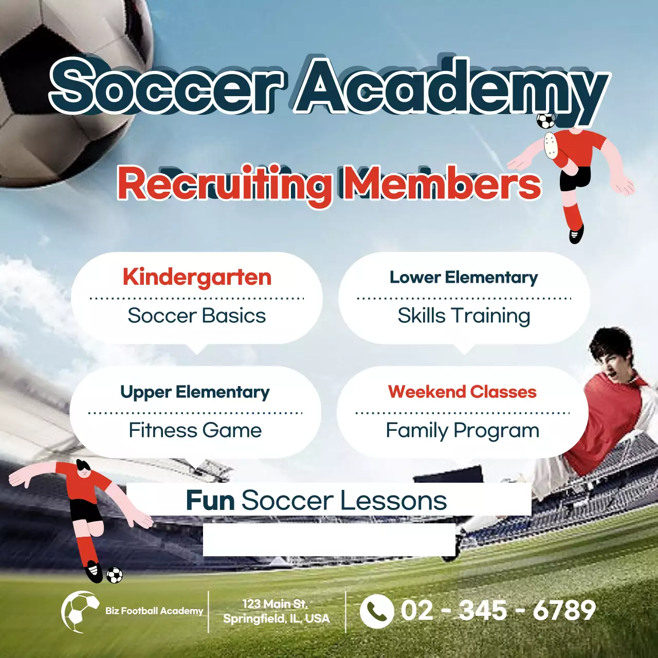 Rekrutmen Sepak Bola Modern Biru