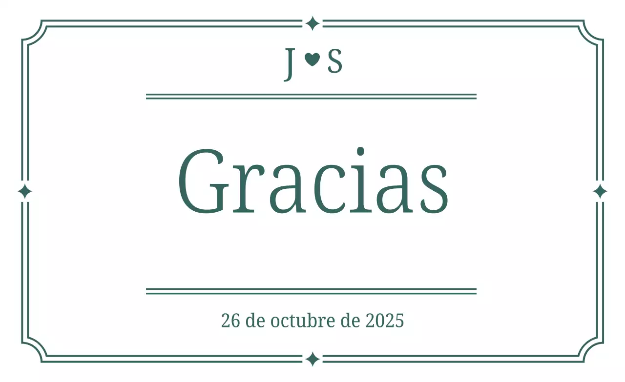 Tarjeta de agradecimiento sencilla en color gris