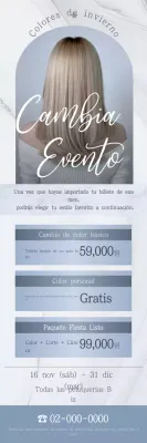 Evento de peinado moderno gris