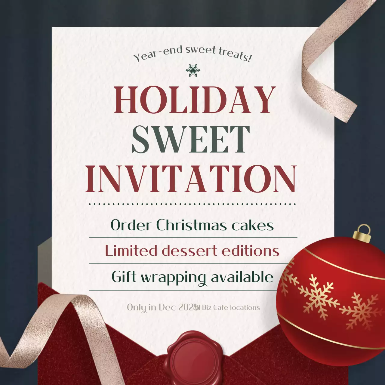 Red Classic Christmas Invitation