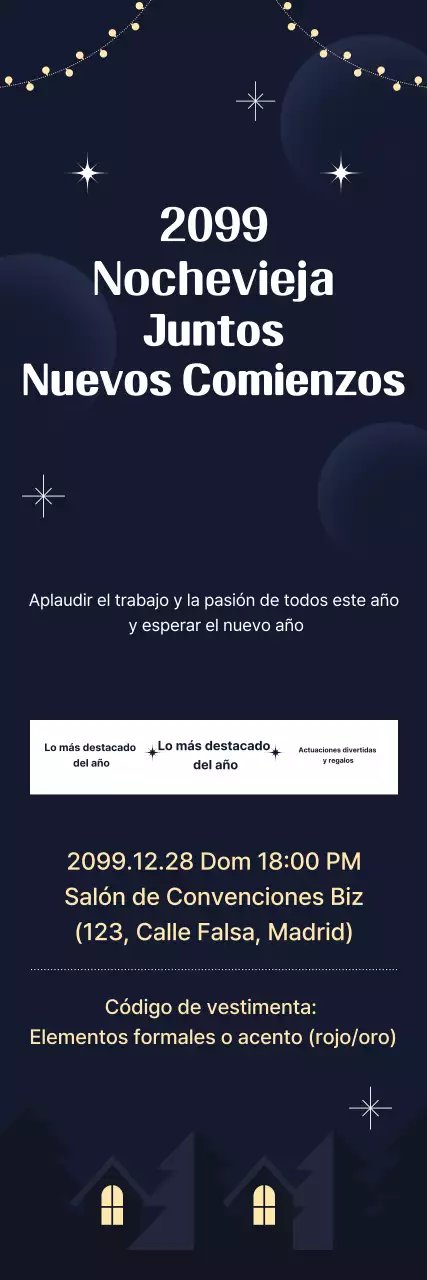 Información del evento de fin de año de Navy Modern