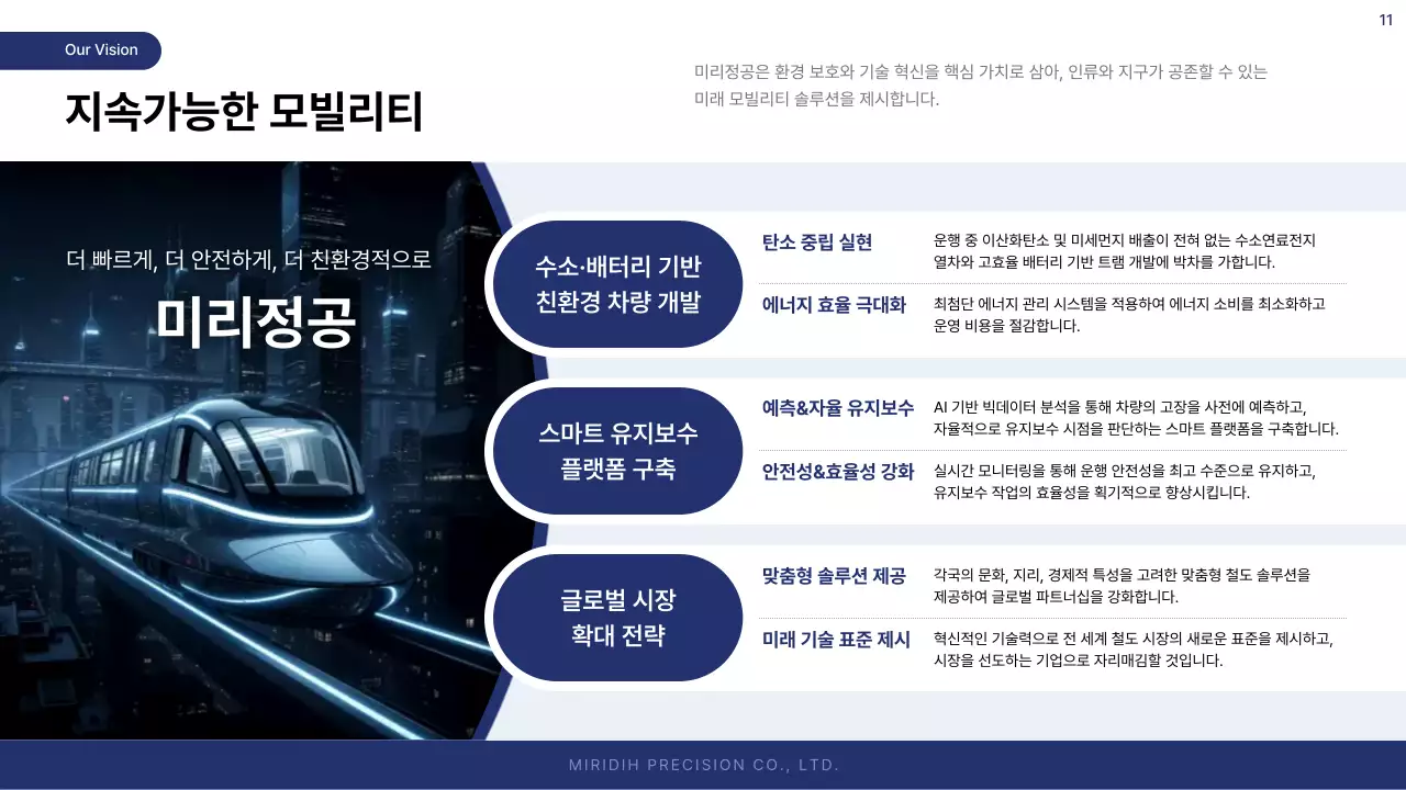 회색 모던 철도 보고서