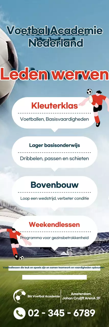 Blue Modern Football Recruitment