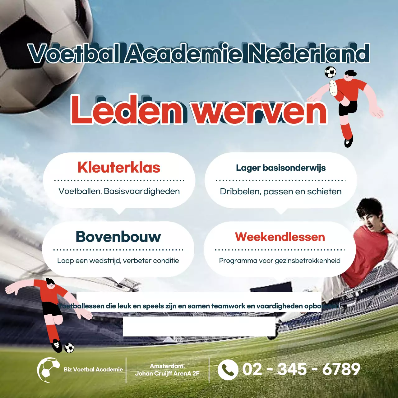 Blue Modern Football Recruitment