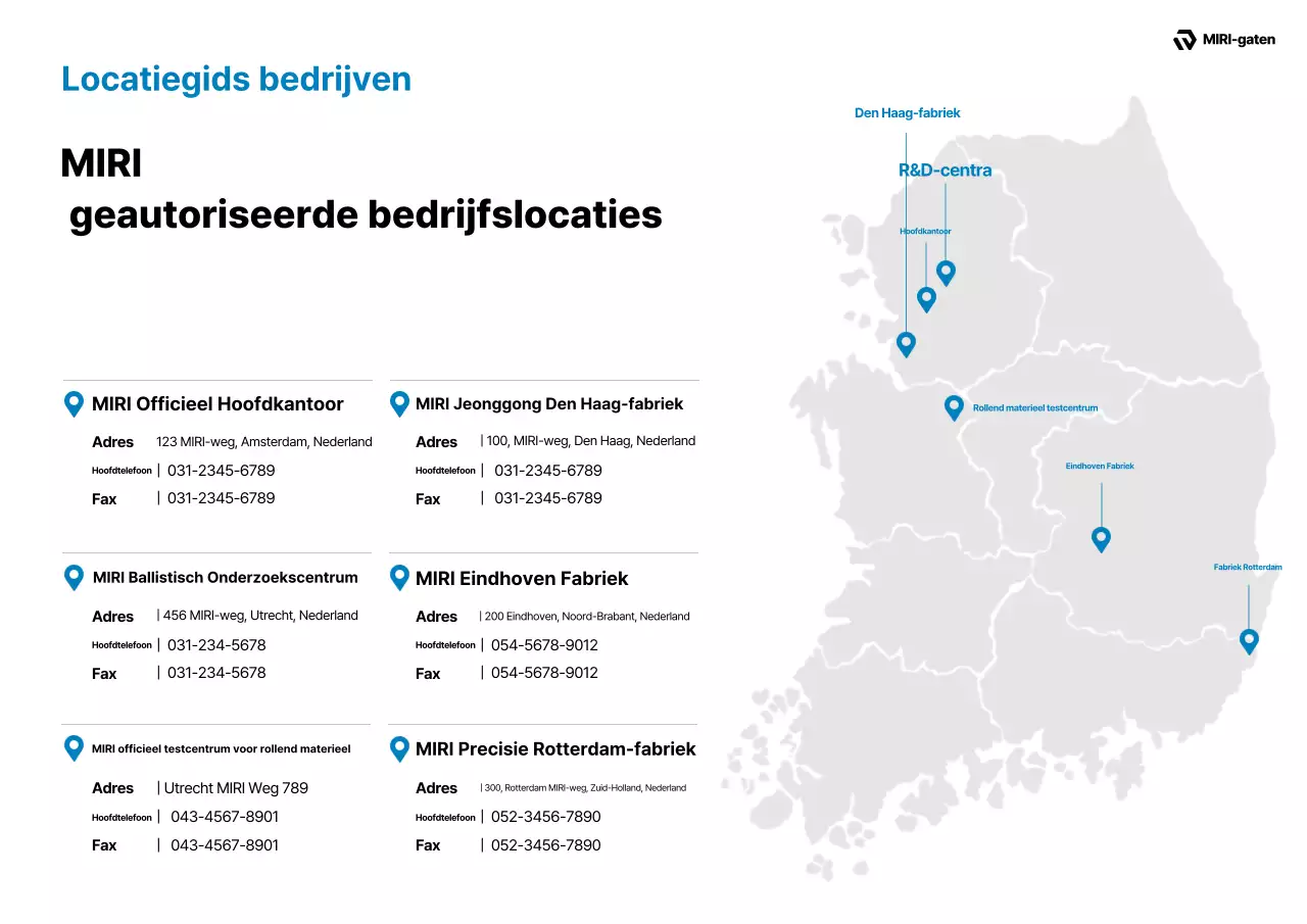 Blue Modern Business Locatiegids