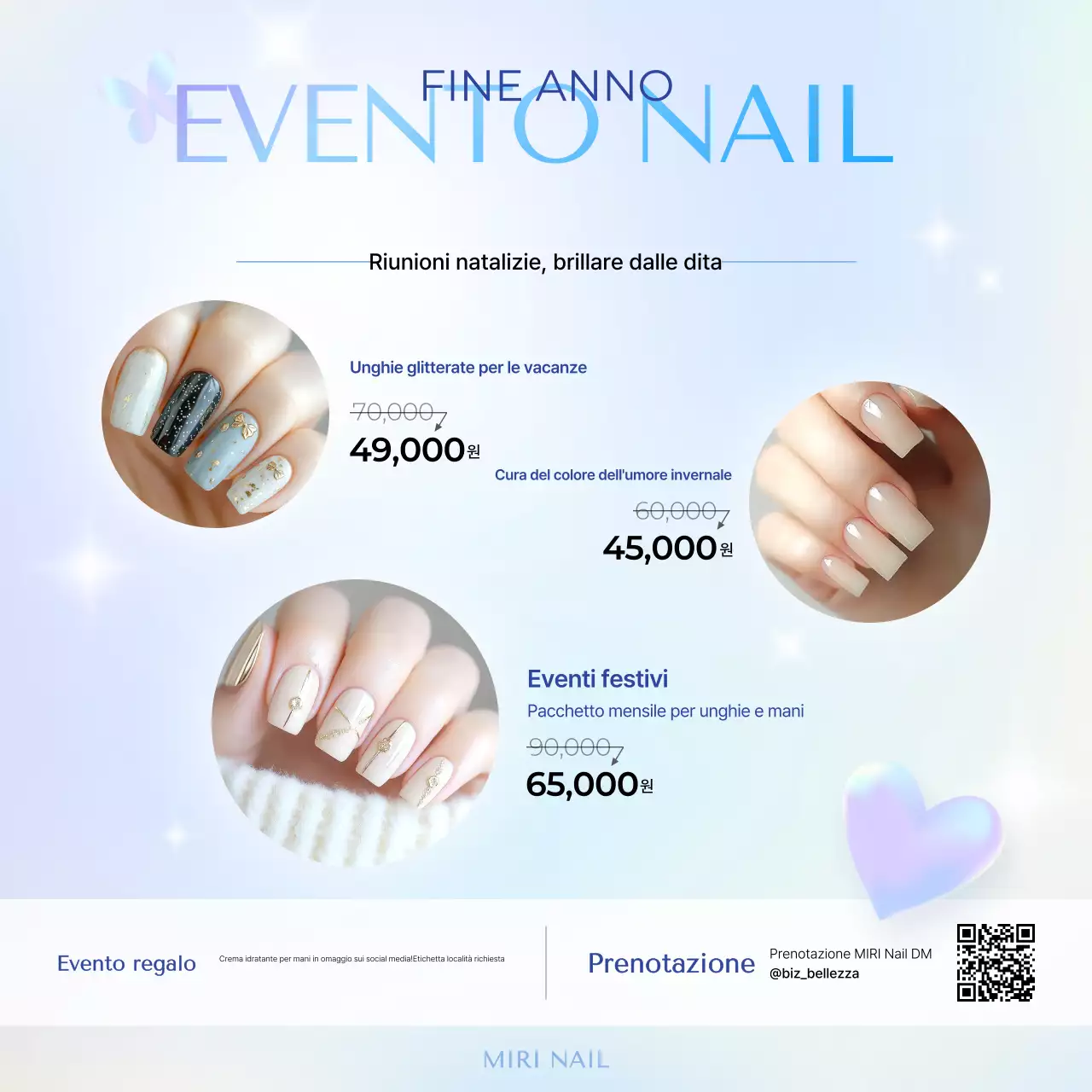 Promozione nail art moderna blu cielo