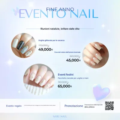 Promozione nail art moderna blu cielo