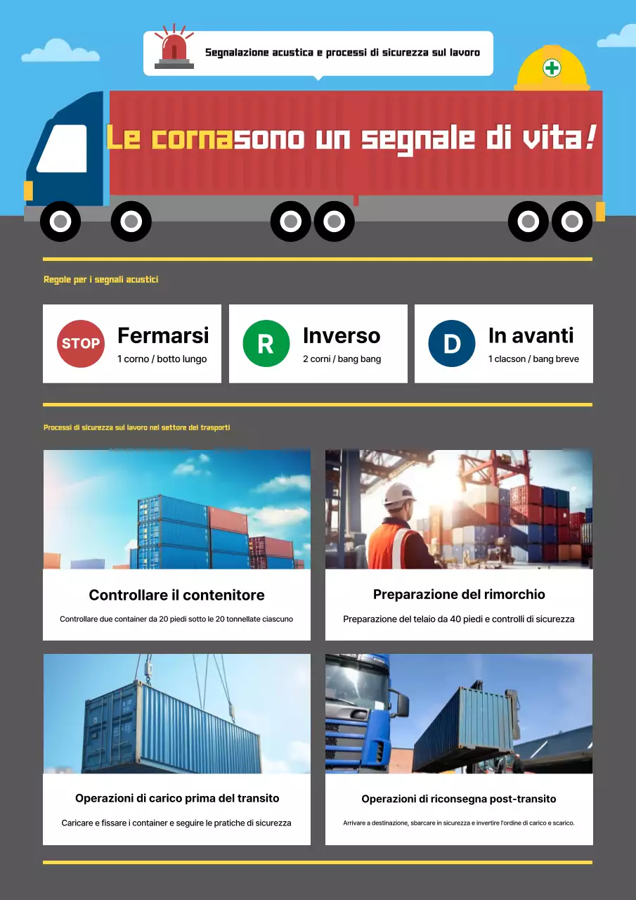 Linee guida di sicurezza semplici blu