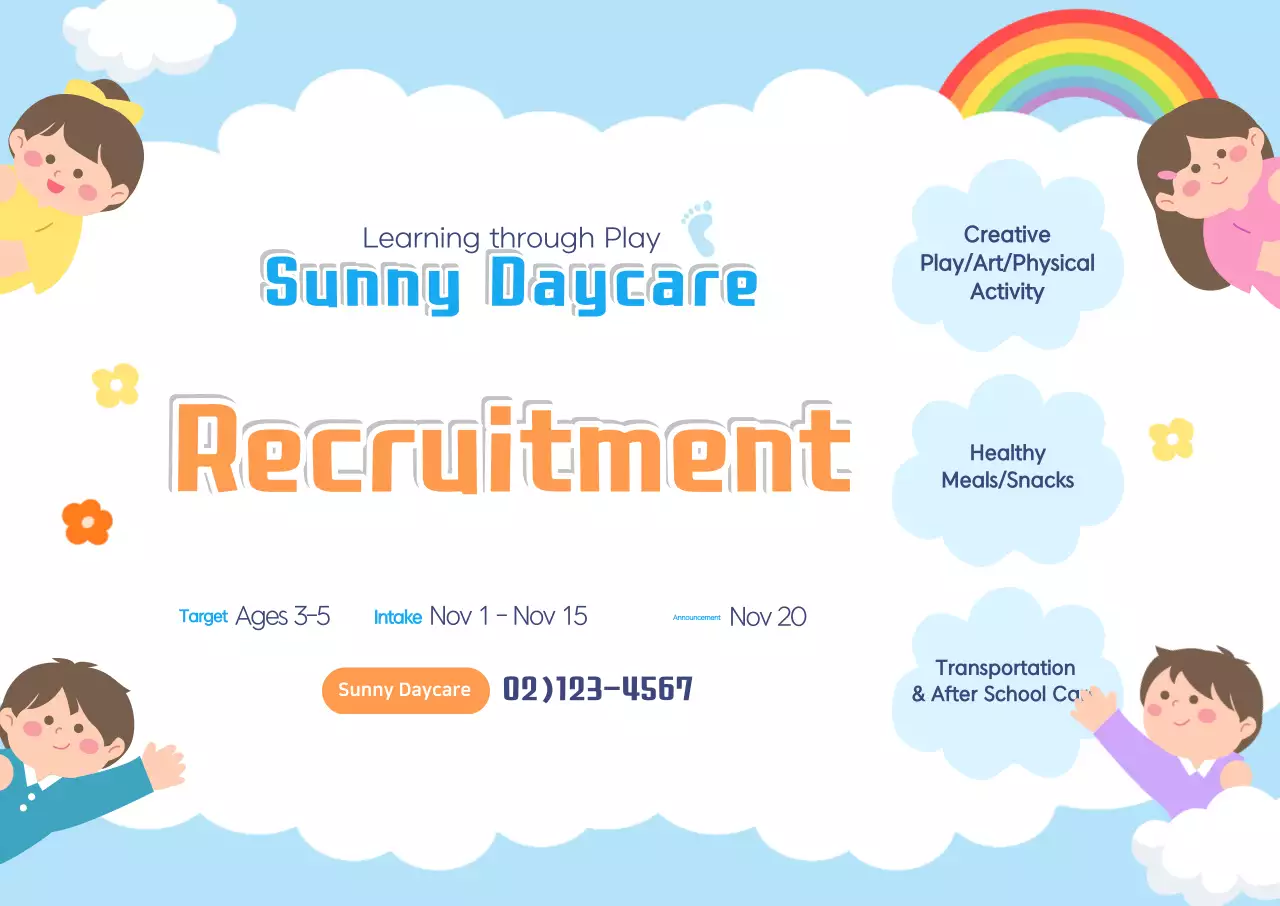 Sky Blue Baby Daycare Center Recruitment