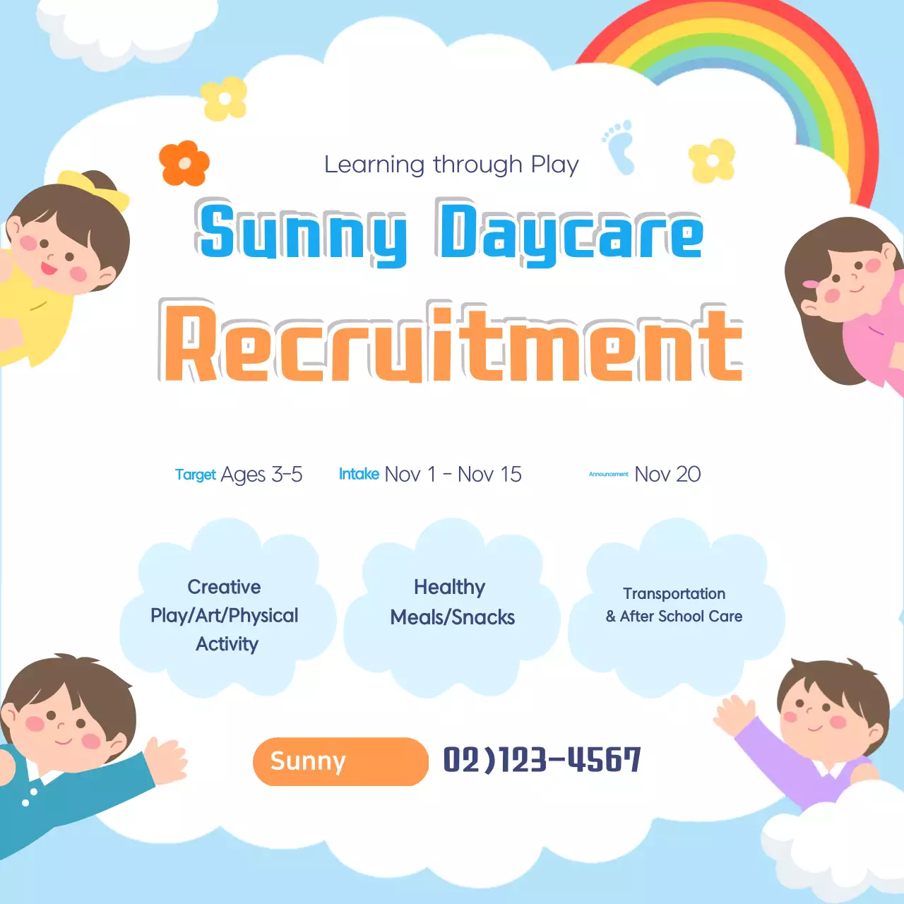 Sky Blue Baby Daycare Center Recruitment