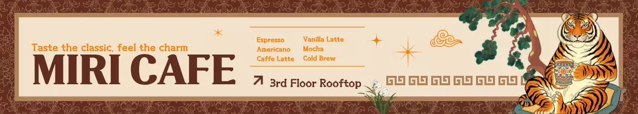 Brown Traditional Cafe Advertisement